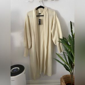 AFRM Long Cardigan in Ivory